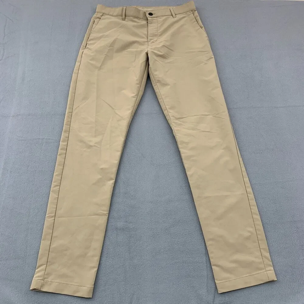 Banana Republic Pants Mens Size 34x33 Khaki Golf Polyester 5 Pocket Wickening